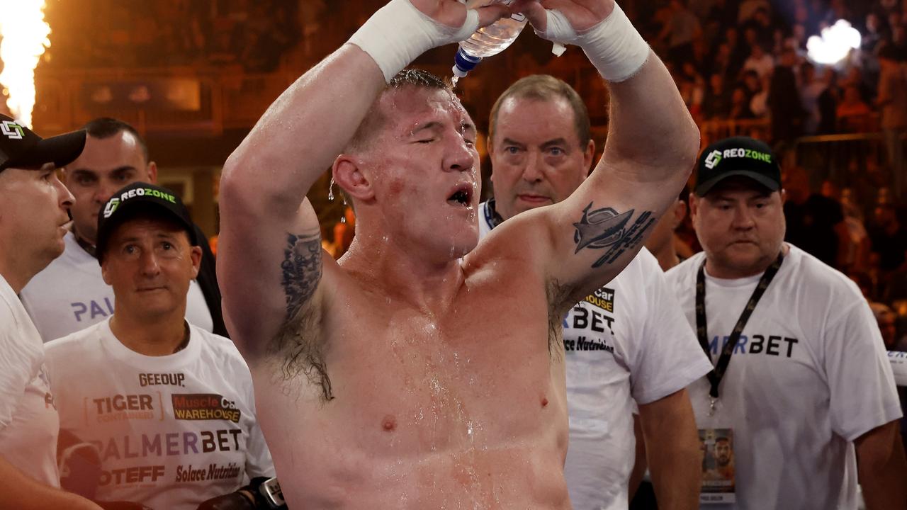 Paul Gallen at the end of the fight. Photo by Mark Evans/Getty Images.