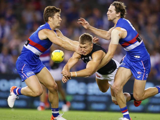 The Western Bulldogs had no answer for Patrick Cripps. Picture: Michael Klein 