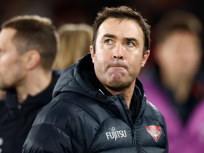 Brad Scott and Essendon had no answer for St Kilda’s third-quarter blitz. Picture: Michael Willson/AFL Photos via Getty Images