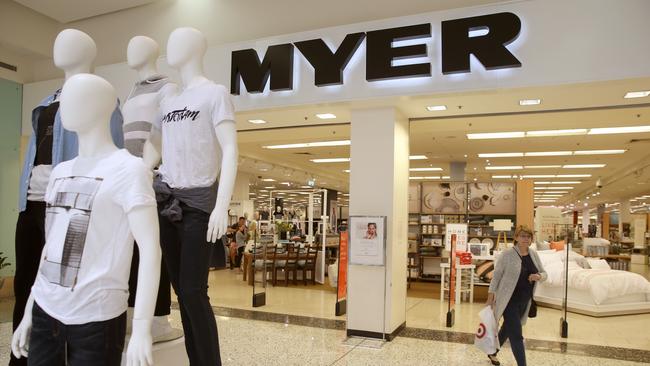 Steep falls in Myer’s share price, in part due to several profit forecast downgrades, led to the stock being removed the top 200 public companies on the ASX earlier this month. Pic: AAP