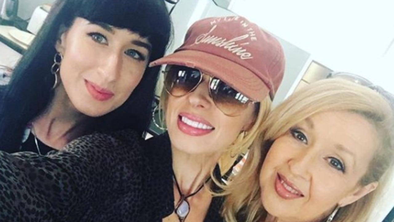 Orianthi, middle, with sister Tina, left, and mother Sue. Picture: Instagram.