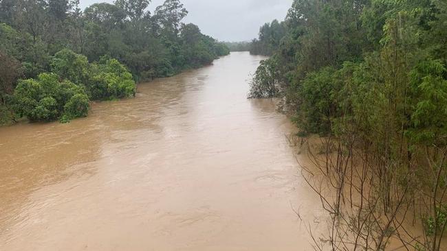 Kidd Bridge at 8.30am on Saturday after a minor flood alert was issued the night before. The bridge goes under at 9.9m.