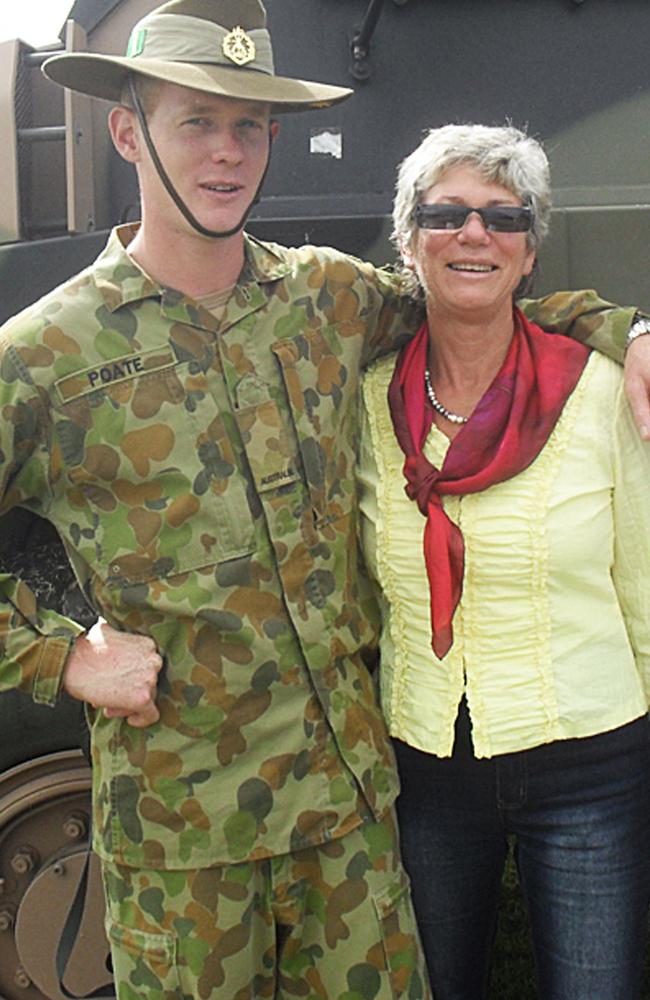 Mrs Poate said losing her son in combat was devastating. Picture: Supplied