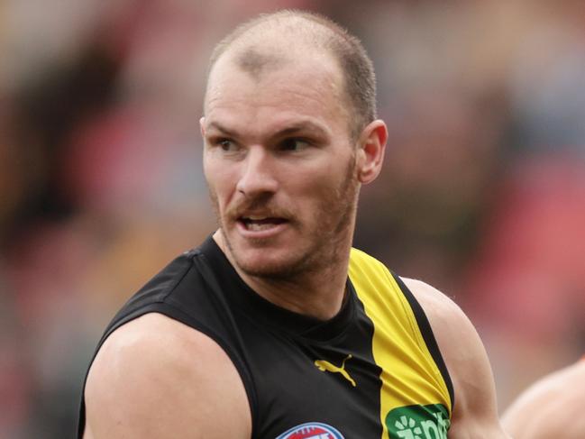 SYDNEY, AUSTRALIA - JUNE 04:  Kamdyn McIntosh of the Tigers in action during the round 12 AFL match between Greater Western Sydney Giants and Richmond Tigers at GIANTS Stadium, on June 04, 2023, in Sydney, Australia. (Photo by Mark Metcalfe/AFL Photos/via Getty Images )