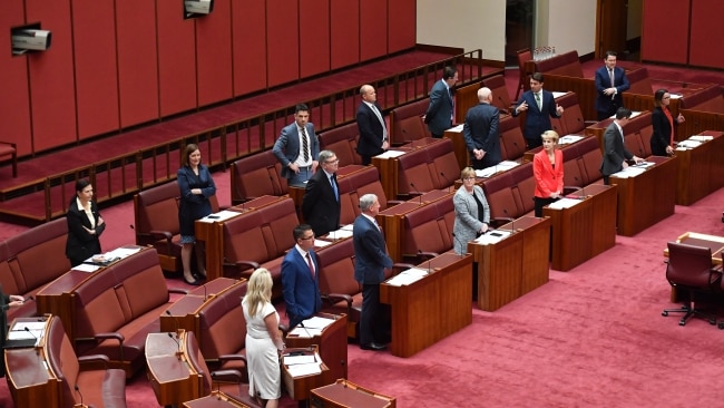 The reading of the Lord's Prayer will continue despite calls from the Senate President. Picture: Mick Tsikas - Pool/Getty Images