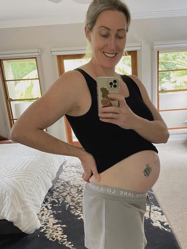 Jana Pittman shows off her growing baby bump. Instagram