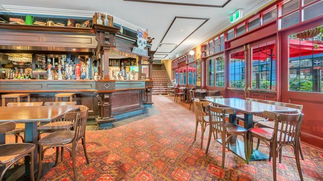 Inside The Elephant British Pub, which is on the market. Supplied by McGees Property