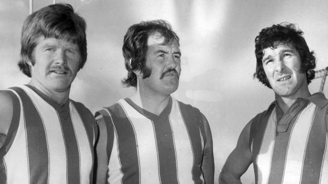 North Melbourne signings Barry Davis (Essendon), John Rantall (South Melbourne) and Doug Wade (Geelong).