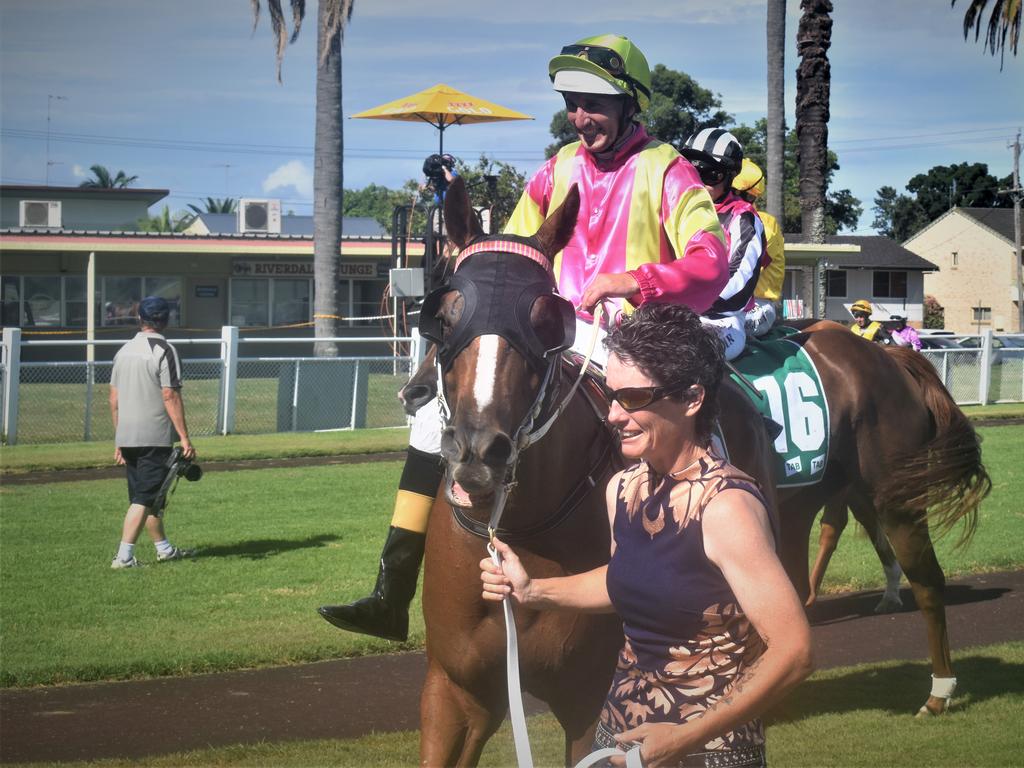 Jockey Luke Rolls rode John Shelton trained Great Marlow to victory in the New Member Benefits CG&amp;E Class 1 Handicap over 1200m at Clarence River Jockey Club in Grafton on Tuesday, 2nd February, 2021. Photo Bill North / The Daily Examiner