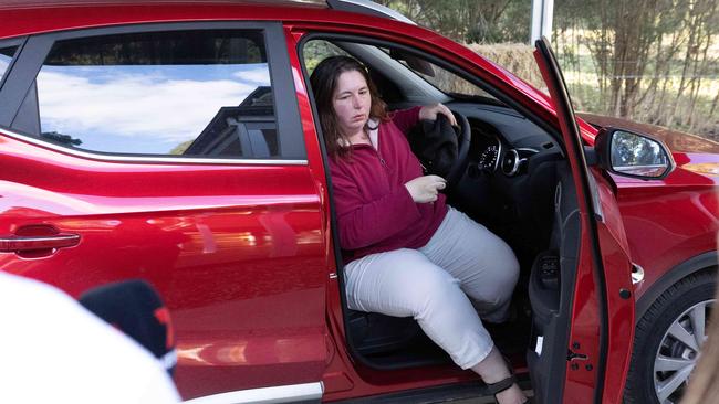 Erin Patterson arriving at her Leongatha home in 2023. Picture: Jason Edwards