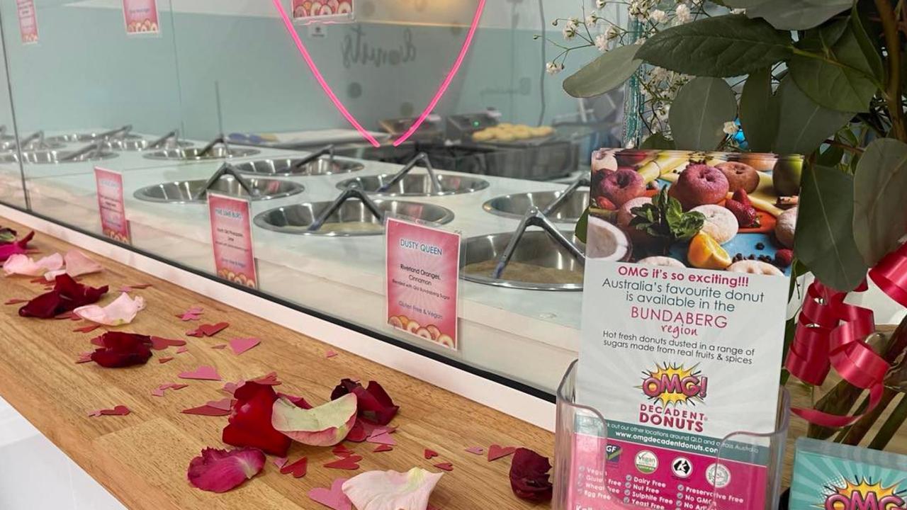 OMG Decadent Donuts Bundaberg was all decorated for Tuesday’s day of love.