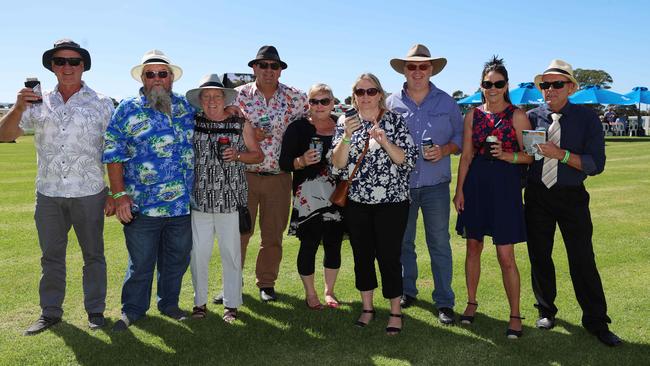 BAIRNSDALE, AUSTRALIA – MARCH 22 2024 Royce Edwards and his mates attend the Bairnsdale Cup race day. Picture: Brendan Beckett