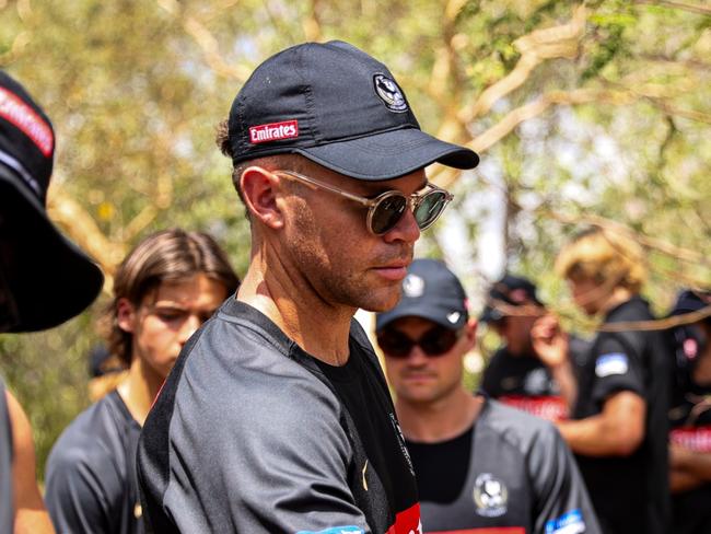 Dan Houston and the Pies up in NT. Picture: Joe Turmine/CollingwoodFC