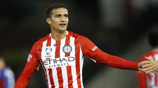 Tim Cahill could go to the World Cup without a club. (AAP Image/Darren Pateman)