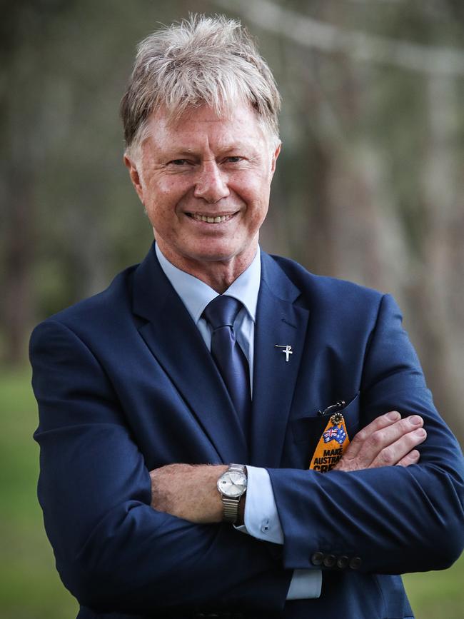 United Australia Party candidate for Banks, Reginald Wright at Revesby Beach. Picture: Carmmela Roche