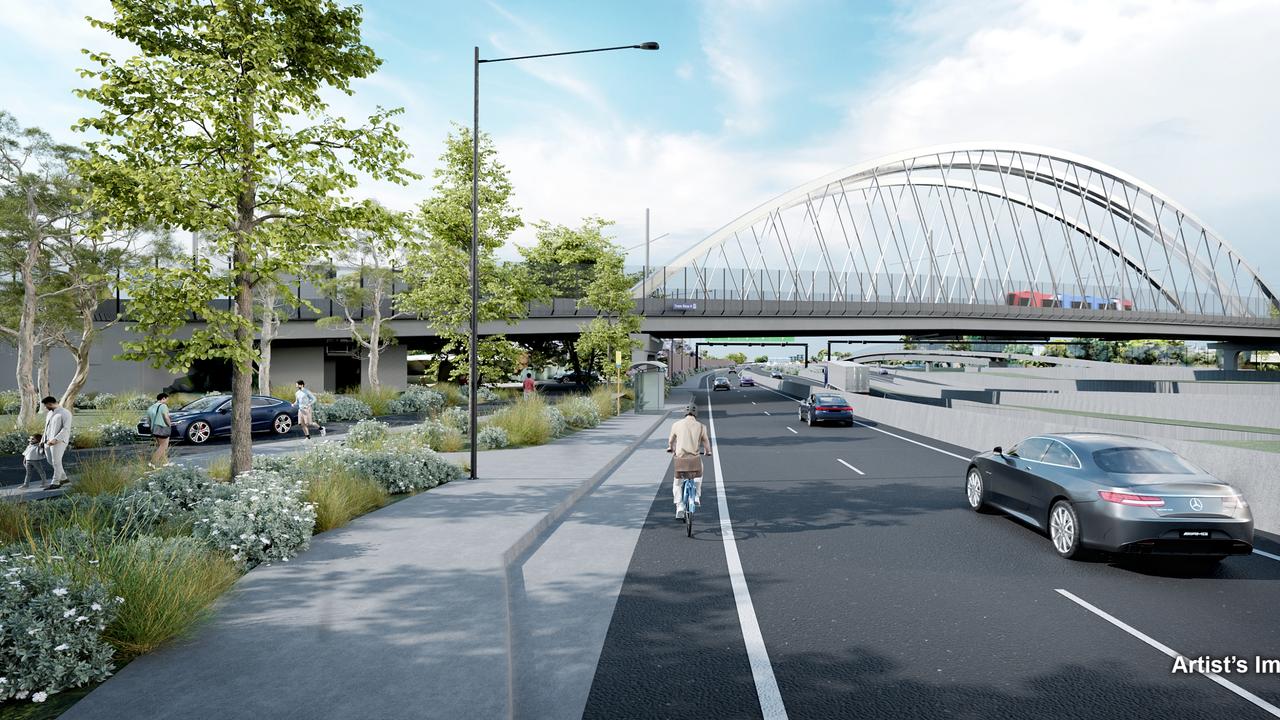 <b>AFTER: </b>Glenelg tram overpass.