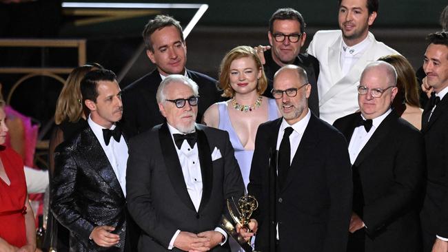 British screenwriter Jesse Armstrong accepts the award for Outstanding Drama Series for Succession at the 74th Emmy Awards. Picture: AFP