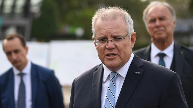 Prime Minister Scott Morrison is reassessing JobSeeker payments ahead of September’s cut-off. Picture: AAP Image/Joel Carrett