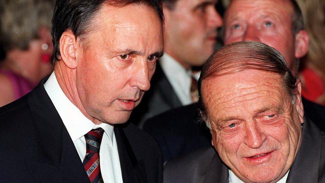 Then Prime Minister Paul Keating with Peter ‘Bullfrog’ Moore