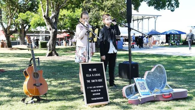 Musical duo Lucas and Ella Smith from The Voice Singing School.