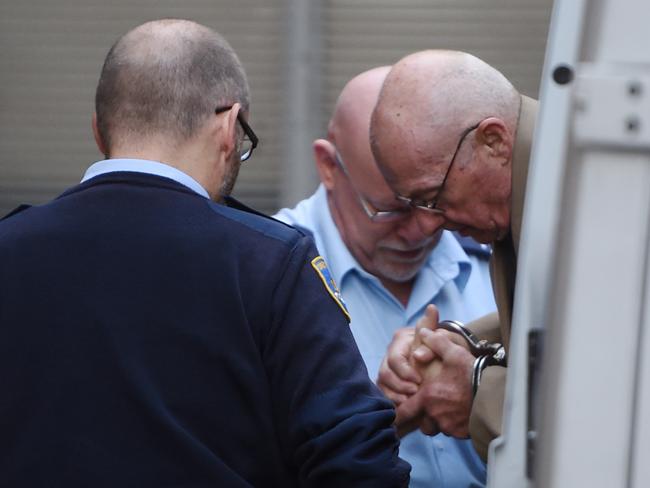 Former detective Roger Rogerson arrives at court this morning ahead of the jury’s guilty verdict. Picture: AAP Image/Dean Lewins