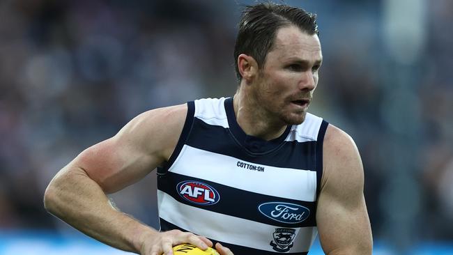 Patrick Dangerfield will miss an extended period of time with his ankle injury. Picture: Getty Images