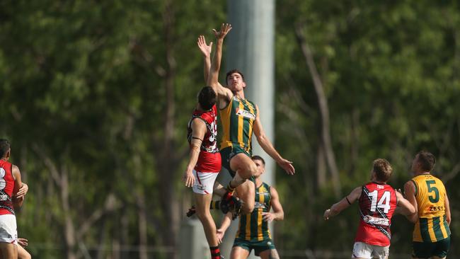 PINT and Tiwi Bombers played to a draw at DXC Arena in Round 11. Picture: Glenn Campbell