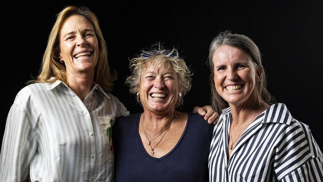 Three of our best and bravest sailors – Carolijn Brouwer, Wendy Tuck and Stacey Jackson. Picture: Andrea Francolini