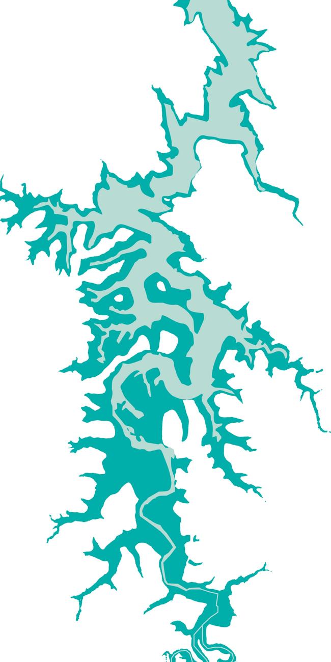 A map showing the proposed inundation area should the dam wall be raised.