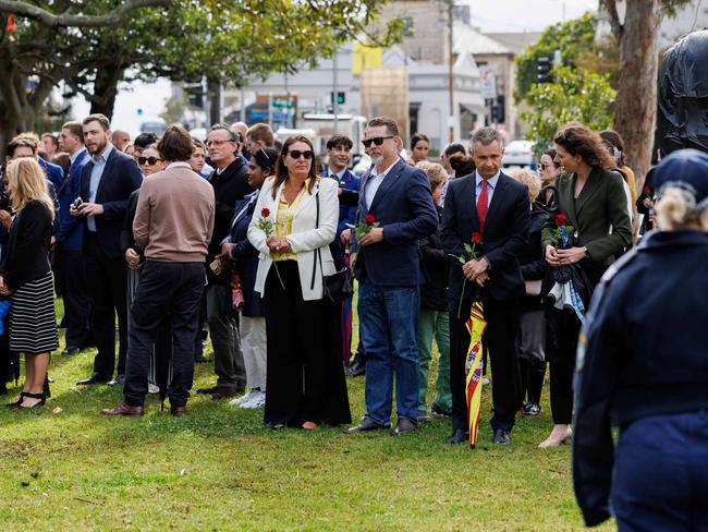 Attendees paused to remember victims of domestic violence. General picture of the event. Picture: David Swift