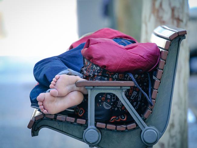 NCA NEWSWIRE BRISBANE AUSTRALIA 18/09/2023A generic photo of a homeless person rough sleepingPicture: Glenn Campbell/NcaNewsWire