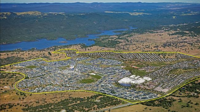 Artist impressions of a planned expansion of the township of Googong near the ACT. Picture: Googong