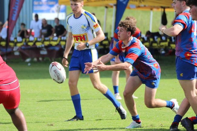 Ballymore Cup rugby action at the Albany Creek Brumbies Junior Rugby Union Club on Friday, April 12, 2024.
