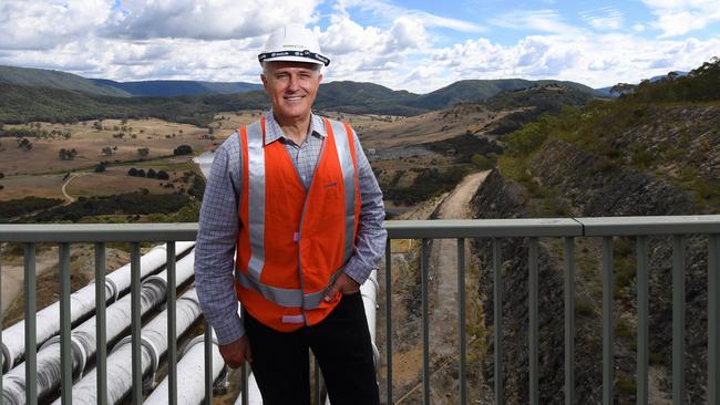 Then prime minister Malcolm Turnbull during a tour of Tumut 3 power station at the Snowy Hydro Scheme in Talbingo last March.