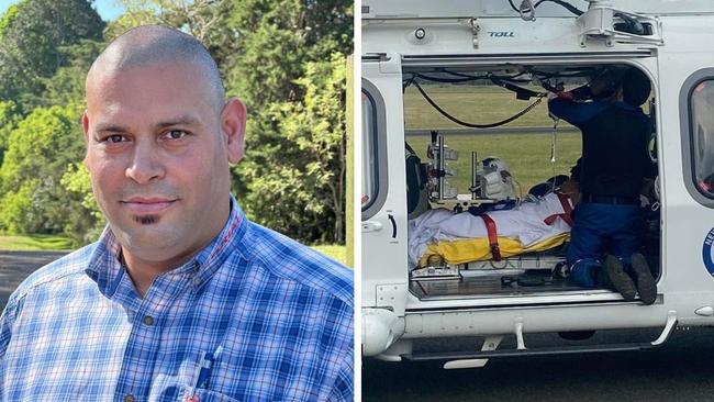 Humphrey Caspersz was involved in a motorbike incident in Wuuluman which required a helicopter to airlift him to the hospital. Picture: supplied