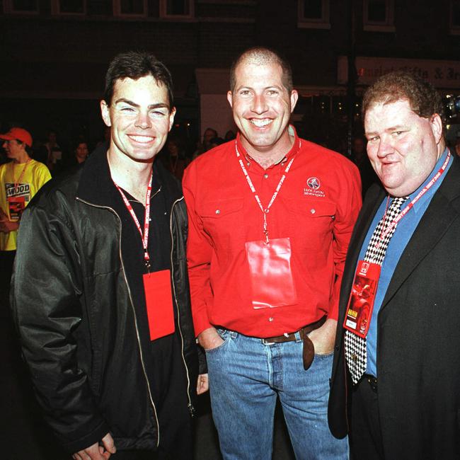 Craig Lowndes, Paul Morris and Brett 'Crusher' Murray