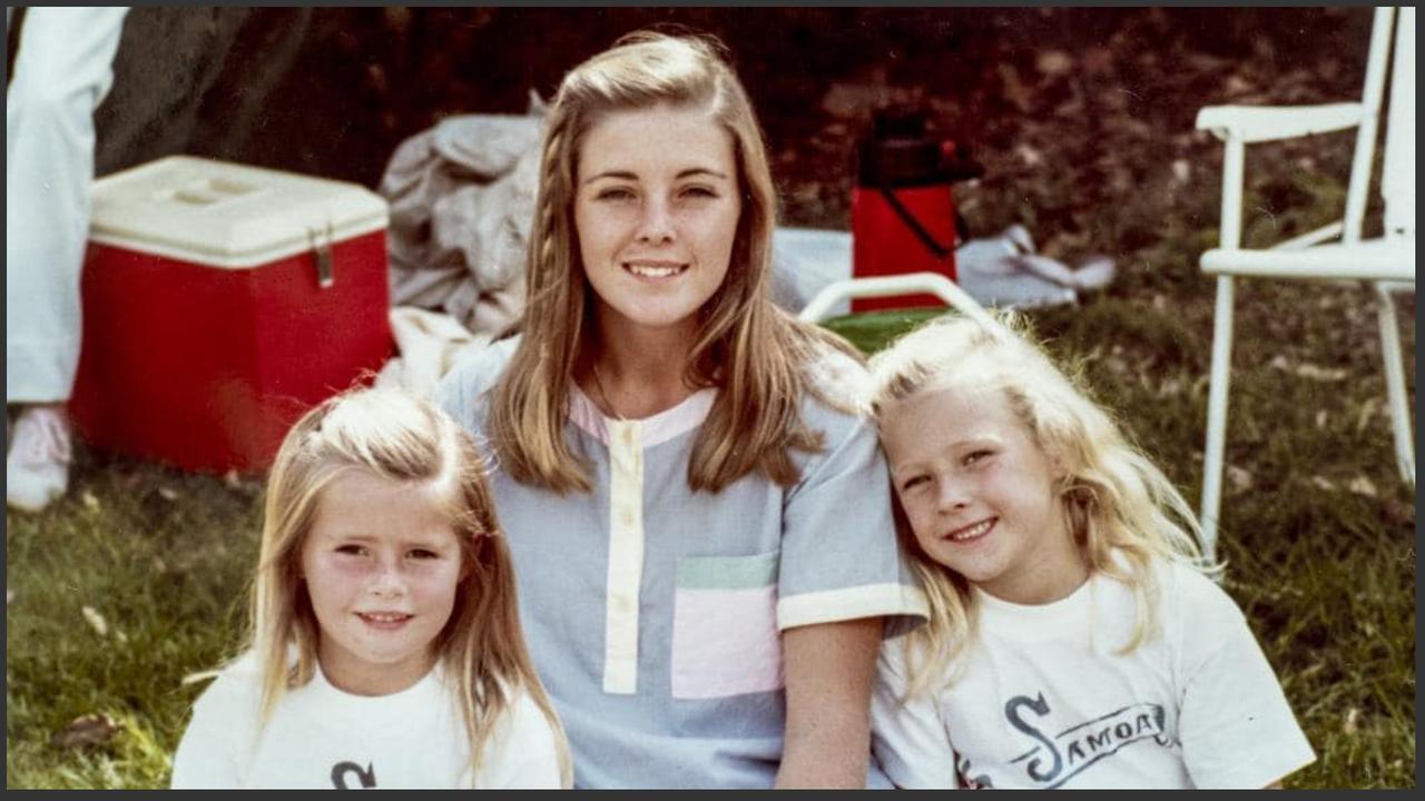 Joanne with the Dawson children after Lyn’s disappearance. Picture: Supplied