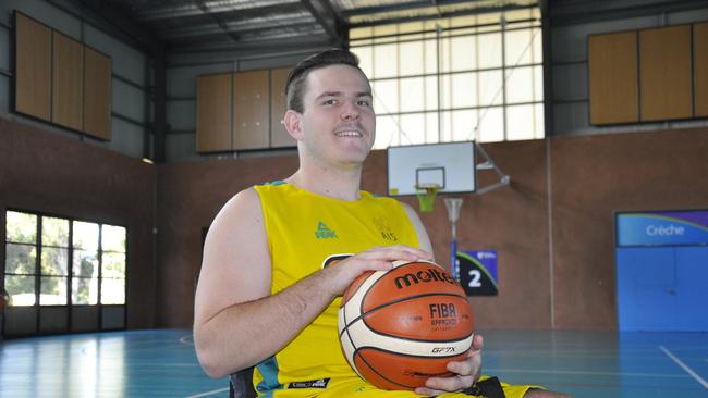 Hayden Siebuhr has been selected for the Australian under 23 wheelchair basketball team. Picture: Anton Rose