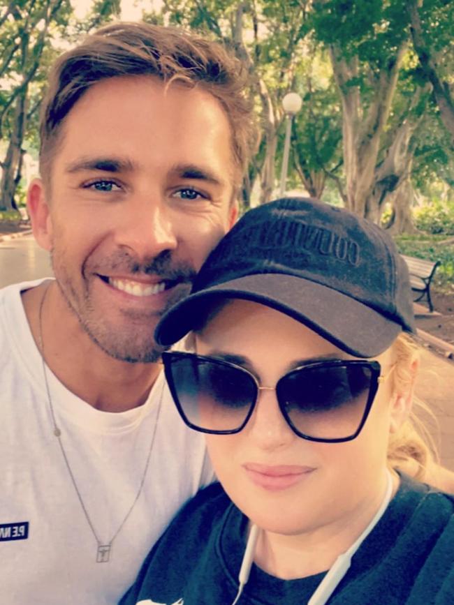 Hugh Sheridan and Rebel Wilson enjoyed a PT session in Sydney. Picture: hughsheridan/Instagram