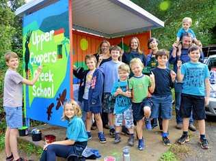 Upper Coopers Creek Public School recently turned a drab bus shelter into a colourful work of art.