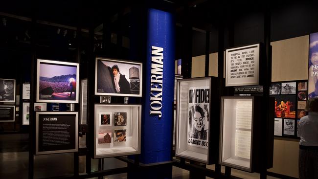 Main exhibition area of the Bob Dylan Centre.