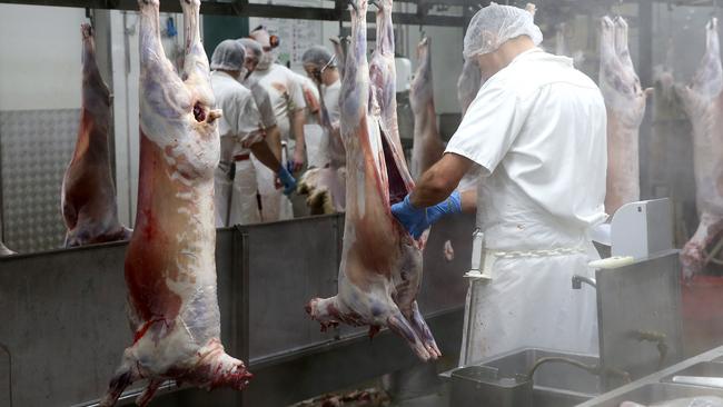 Back to business: Staff will be returning to Victorian meatworks after being forced to stand down a third due to coronavirus restrictions. Picture: Andy Rogers