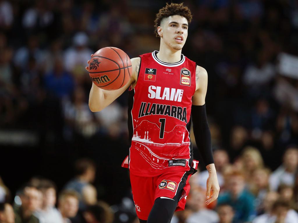 LaMelo Ball is a great example of using the NBL as a pathway to the NBA. Ball played at the Illawarra Hawks and now is one of the NBA’s best young guards. Picture: Getty Images.