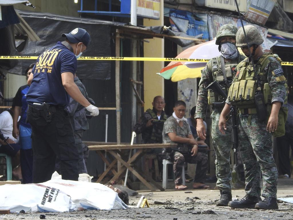 Police suspect the bombings were the work of Abu Sayyaf, a militant group that has pledged allegiance to Islamic State. Picture: AP/Nickee Butlangan