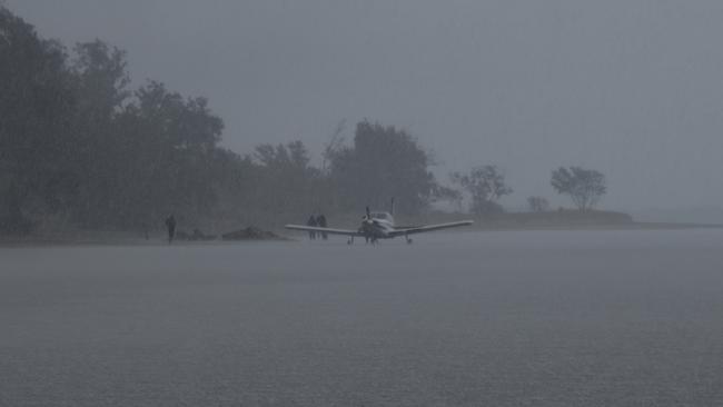 A light plane was bogged in the sands at Casuarina Beach nudist beach after an emergency landing on Friday, March 29. Picture: Zizi Averill