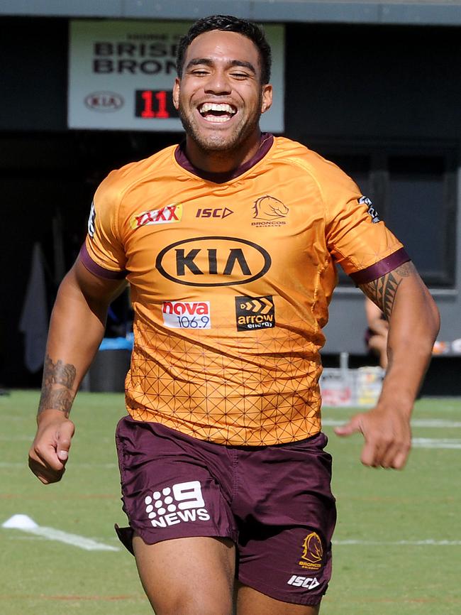 Joe O is all smiles at training. Picture: John Gass