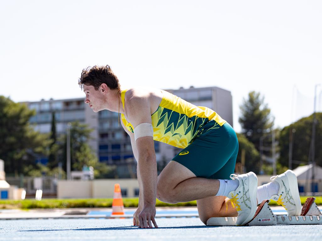 Australian sprinter Lachlan Kennedy ahead of the Adelaide Invitational on Saturday night