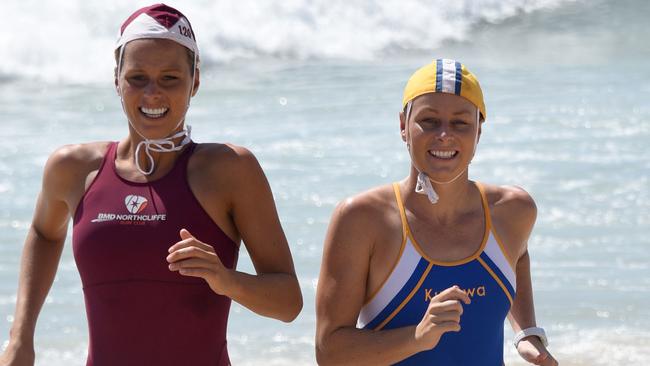 Ironwoman sisters Courtney (L) and Bonnie Hancock competed together on the Nurri-Grain series.