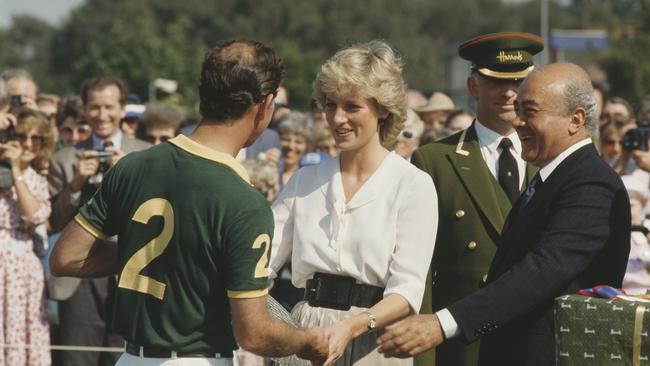 Princess Diana with Prince Charles and Mohamed Al Fayed. Picture: Getty Images