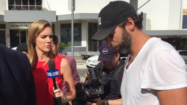 Grant Hackett leaves Southport watch-house after being arrested at the family's Mermaid Waters home. Picture: Gold Coast Bulletin